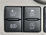 スマートアシストOFFスイッチ、オートハイビームスイッチ、VSC&TRC OFFスイッチ、エコアイドルOFFスイッチ。