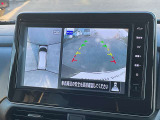 アラウンドビューモニターです。上空からお車の周りを見る感覚で表示されますので、車庫入れも簡単
