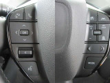 ステアリングスイッチ付き。前方から目を離すことなく操作することが可能なのでわき見運転の防止に!