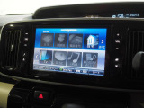 カーナビが装備されています。画面が大きめでルート案内画面の確認もスムーズです。安全確認に便利なパノラマモニター機能がついています。
