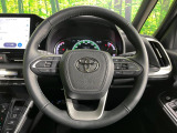 【純正革巻きステアリング】上質な革を使用することで、手にしっかり馴染みとても運転しやすいハンドルです♪