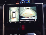 パノラミックビュ-モニタ-が付いているので、運転席から確認しにくい車両周辺の状況を把握出来ます。