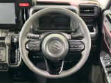【純正革巻きステアリング】上質な革を使用することで、手にしっかり馴染みとても運転しやすいハンドルです♪