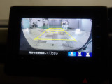 バックカメラの画像です。ガイドラインがスムースな車庫入れをサポートいたします!車庫入れの安心感がアップしますね☆