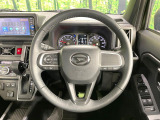 【純正革巻きステアリング】上質な革を使用することで、手にしっかり馴染みとても運転しやすいハンドルです♪