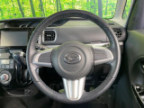 【純正革巻きステアリング】上質な革を使用することで、手にしっかり馴染みとても運転しやすいハンドルです♪
