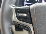 ステアリングスイッチ付き。前方から目を離すことなく操作することが可能です。