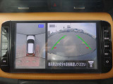 アラウンドビューモニターは車両の上空から見下ろすような映像で全方向見れるので、車庫入れが楽になります♪