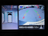 ナビ画面にアラウンドビュ-モニタ-の映像を映し出しています。  狭い場所での車庫入れをサポ-トしてくれる便利アイテムです。