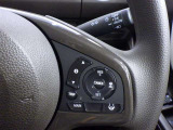 ステアリングスイッチ付き。前方から目を離すことなく操作することが可能です。