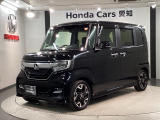 全国納車可  第三者機関証明書付  1年保証 ワンオ-ナ- 社外ナビ TV BTオーディオDVD ETC LEDライト フォグライト VSA装備のN-BOXカスタム G・Lターボホンダセンシング入庫!