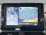 【アラウンドビューモニター】このように真上から見下ろしたような映像が映し出されるため駐車やバックが苦手な方でも安心して行うことが可能となります!!