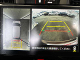 前後左右、見下ろしのモニター表示でバック時の障害物もしっかり見えます!