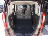 リアシートを使用しない時はこの通り更に広々ラゲッジスペースの出来上がりです、たくさんの荷物が積み込み可能です!