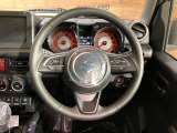 【純正革巻きステアリング】上質な革を使用することで、手にしっかり馴染みとても運転しやすいハンドルです♪