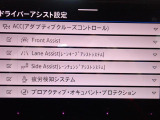 画面で様々なドライバーアシスト設定が可能です。