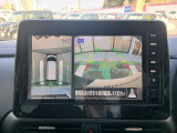 車を真上から画面で確認出来るアラウンドビューモニター♪画面を見ながら車庫入れが非常に楽になります!