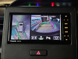パノラミックビュ-モニタ-が付いているので、運転席から確認しにくい車両周辺の状況を把握出来ます。