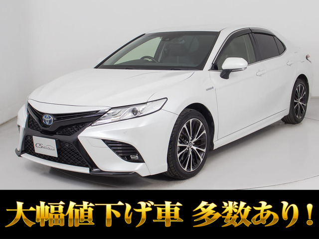 カムリハイブリッド2.5WSレザーP 黒本革 BSM レーンキープA 禁煙車