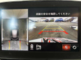 前後左右、見下ろしのモニター表示でバック時の障害物もしっかり見えます!