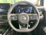 【純正革巻きステアリング】上質な革を使用することで、手にしっかり馴染みとても運転しやすいハンドルです♪