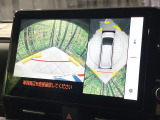 【パノラミックビューモニター】専用のカメラにより、上から見下ろしたような視点で360度クルマの周囲を確認することができます☆死角部分も確認しやすく、狭い場所での切り返しや駐車もスムーズに行えます。