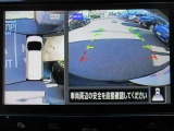 車の真上から見下ろしたような360度視界の良い『アラウンドビューモニター』です♪♪ 苦手な狭い駐車場、暗い所でも確認ができてとっても安心です♪♪