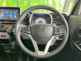 【純正革巻きステアリング】上質な革を使用することで、手にしっかり馴染みとても運転しやすいハンドルです♪
