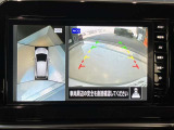 クルマを空から見たような映像が映る、アラウンドビューモニターで、車両周辺の安全確認も一目できます!小さなお子様や障害物も確認できるので、運転のしやすさだけでなく事故防止にも役立ち安心して駐車できます♪