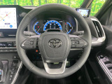 【純正革巻きステアリング】上質な革を使用することで、手にしっかり馴染みとても運転しやすいハンドルです♪