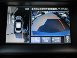 車の真上から見下ろしたような360度視界の良い『アラウンドビューモニター』です♪♪ 苦手な狭い駐車場、暗い所でも確認ができてとっても安心です♪♪