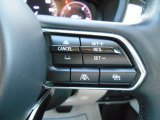 ステアリングスイッチ右はマツダレ-ダ-クル-ズシステムの操作部です