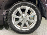 【純正14インチアルミホイール】外観にマッチした純正アルミホイールを装着しております。各種社外アルミホイールや、スタッドレスタイヤも取扱いしております。是非ご相談ください♪