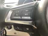 ステアリング左側にはオーディオコントロールスイッチを搭載。走行中でも簡単に音量の上げ下げ、曲の送り戻し、モードの切り替えが可能です。クイックに切り替えてお好みの音楽で楽しいドライブを!