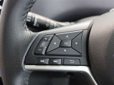 ステアリングスイッチ付き。前方から目を離すことなく操作することが可能です。