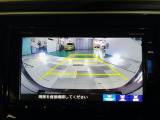 バックカメラの画像です。ガイドラインがスムースな車庫入れをサポートいたします!車庫入れの安心感がアップしますね☆