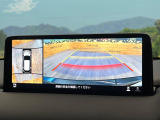 【360&deg;ビューモニター】専用のカメラにより、上から見下ろしたような視点で360度クルマの周囲を確認することができます☆死角部分も確認しやすく、狭い場所での切り返しや駐車もスムーズに行えます。