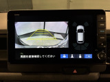 リバースギアに入れるだけで後方の表示へ切り替わります。夜間や雨の日の駐車も楽になりますよ。