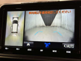 パノラミックビューモニターを装備。駐車場や交差点でクルマを真上から見るように周囲を確認できます。機能の詳細は販売店スタッフまでおたずねください。