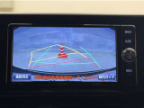 バックガイドモニター付きです。車の後方に小型カメラが付いており、バックする際の後方の様子をモニター上に表示します。