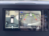 上から見たような画像で車庫入れなどに便利なアラウンドビューモニター