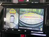 【パノラミックビューモニター】専用のカメラにより、上から見下ろしたような視点で360度クルマの周囲を確認することができます☆死角部分も確認しやすく、狭い場所での切り返しや駐車もスムーズに行えます。