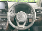 【純正革巻きステアリング】上質な革を使用することで、手にしっかり馴染みとても運転しやすいハンドルです♪
