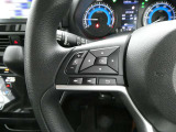 ナビの音量など車両情報を手元で操作できるハンドルスイッチ付き。