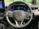 【純正革巻きステアリング】上質な革を使用することで、手にしっかり馴染みとても運転しやすいハンドルです♪