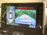 【パノラミックビューモニター】専用のカメラにより、上から見下ろしたような視点で360度クルマの周囲を確認することができます☆死角部分も確認しやすく、狭い場所での切り返しや駐車もスムーズに行えます。