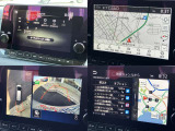 EV専用NissanConnectナビゲーションシステム。充電スポットの検索や目的地の設定など使いやすいナビです。もちろんアラウンドビューモニターが映ります。