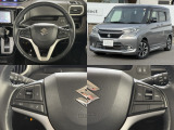 クルーズコントロール、ステアリングリモコンスイッチも付いておりますので運転中の操作も楽々ですよ!