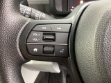 ステアリング左手側はオーディオ関連の操作スイッチです。視線を逸らすことなく運転に集中できます