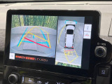 【パノラミックビューモニター】専用のカメラにより、上から見下ろしたような視点で360度クルマの周囲を確認することができます☆縦列駐車や幅寄せ時に活躍してくれます♪
